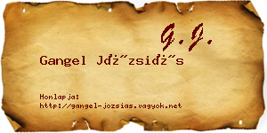 Gangel Józsiás névjegykártya